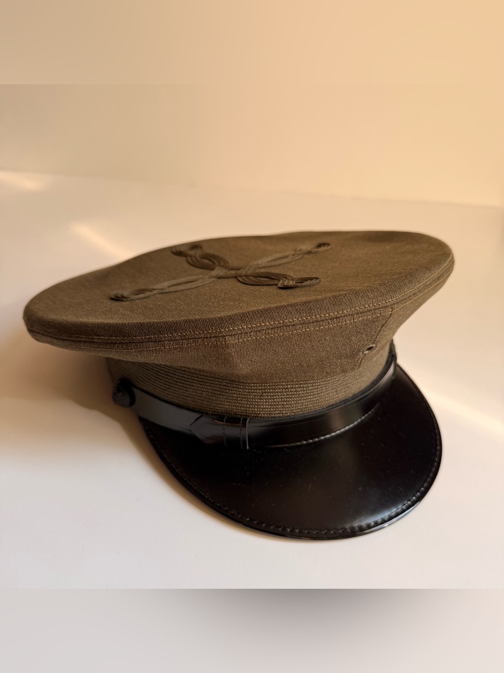 Vintage Lancaster Brand USMC Military Uniform Dress Cap Hat 1970s (7 1/8)